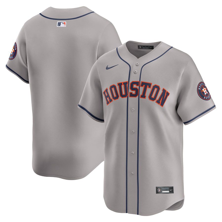Men Houston Astros Nike Gray Away Limited MLB Jersey->houston astros->MLB Jersey